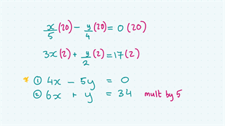 Two Variable Simultaneous Equations | Studyclix